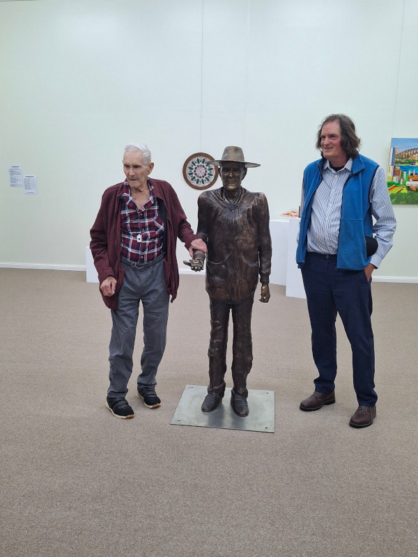 Charlie with Sculpture and Kerry