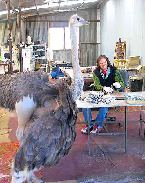 Bronze sculptor Kerry Cannon at Ceramic Break Sculpture Park - Warialda NSW Australia